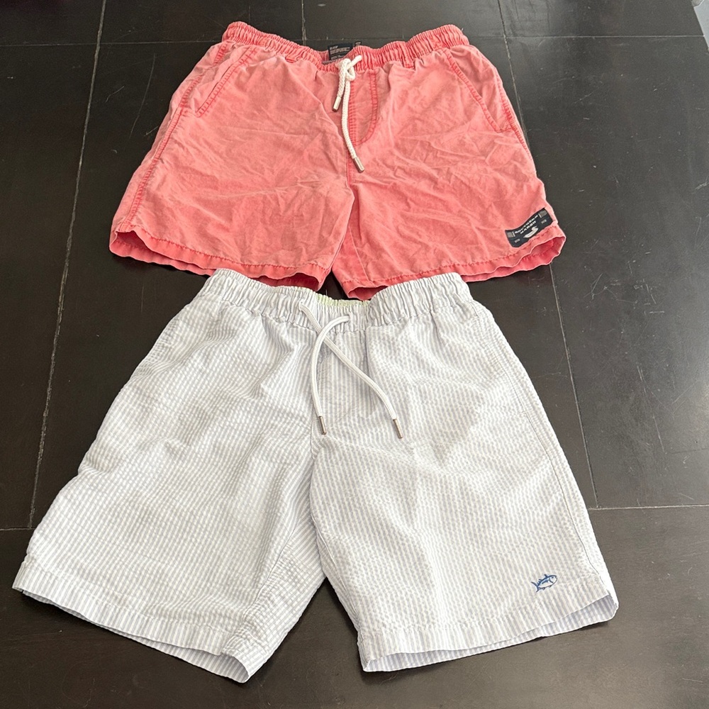 Bundle of Coral and Searsucker Youth M Swim Shorts